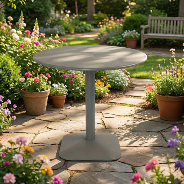 Round Metal Dining Table