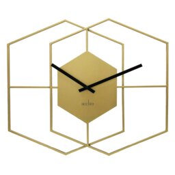 Acctim Addison Large Wall Clock Quartz Hexagonal Geometric Painted Metal 55cm