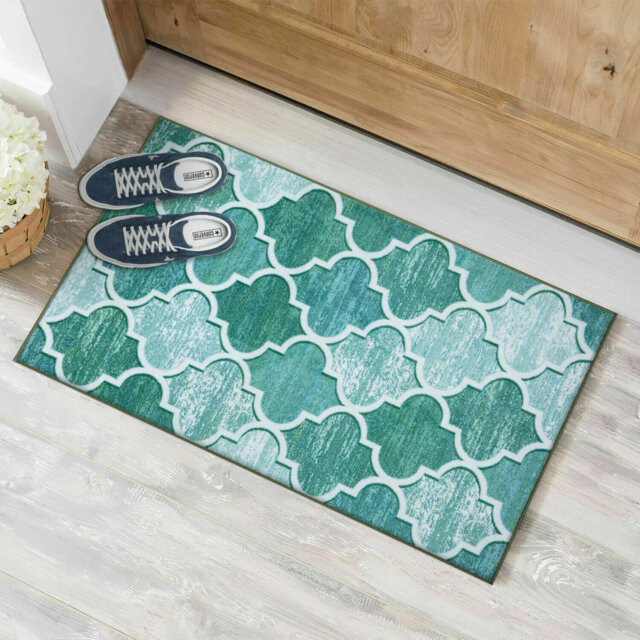 New Thick Large Shaggy Non Slip Hallway Runner Rugs Bedroom Living Room Carpet - green-ouranos