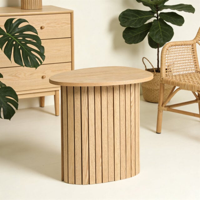 Coffee Table & Wooden Side Table, Decorative Sofa Side Table Nightstand Bedside Table For Living Room, Bedroom, Office & Small Spaces