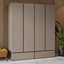 Kross Hinged Door Wardrobe 180cm - Functional Storage with a Warm Touch
