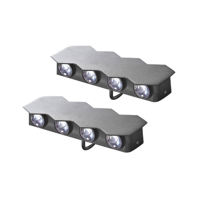 Crescentina Satin Black 8cm H Integrated LED Outdoor Sconce