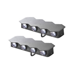 Crescentina Satin Black 8cm H Integrated LED Outdoor Sconce