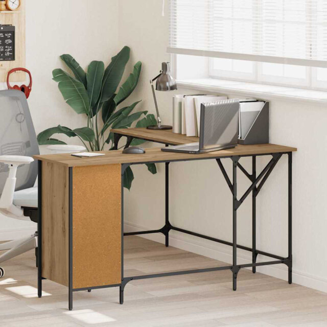 Desk Old Wood 141 X 141 X 75 Cm Engineered Wood