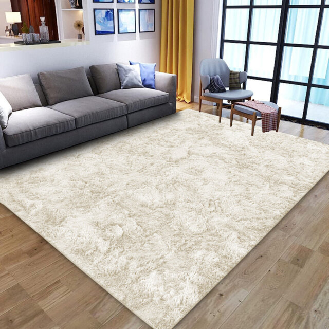 Fairway Cream Soft Shaggy Area Rug for all rooms