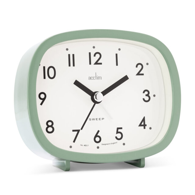 Acctim Hilda Analogue Alarm Clock Non Ticking Sweep Crescendo Alarm Backlight Contemporary