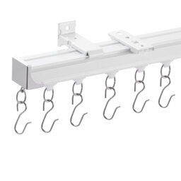Ceiling Curtain Track Set 3.6 Meter Room Divider with Hooks White