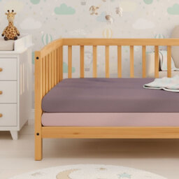 Baby Cot Fitted Sheet - 100% Jersey Cotton Misty Pink/ Dusty Rose - Pack Of 2