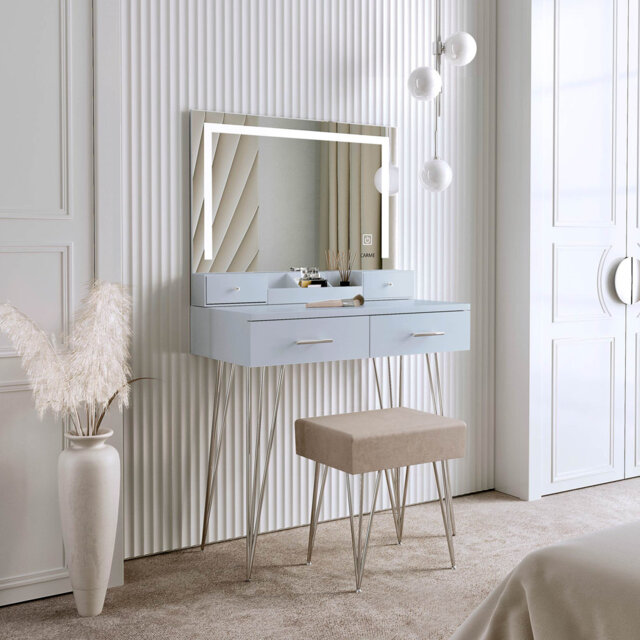 Chawn Dressing Table with Mirror