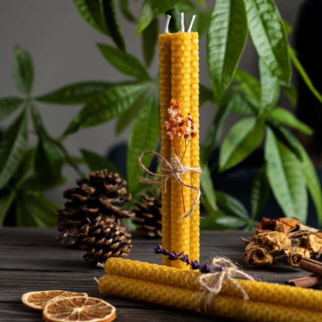 Unscented Taper Candle