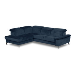 Bellagio Fabric Corner Sofa with Pull-Out Bed, Storage, Adjustable Headrests and Armrest