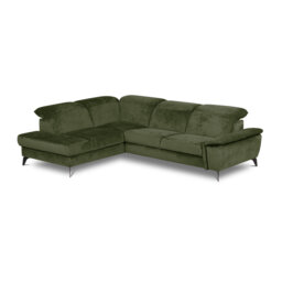 Bellagio Fabric Corner Sofa with Pull-Out Bed, Storage, Adjustable Headrests and Armrest