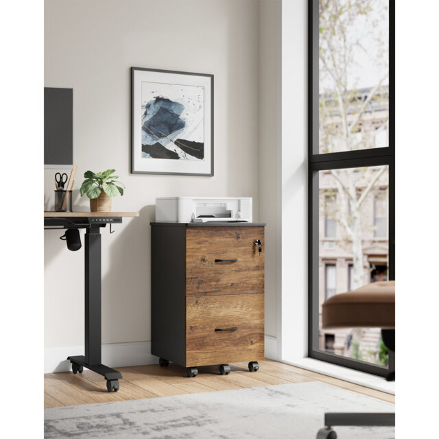Akieba 2 Drawer Filing Cabinet