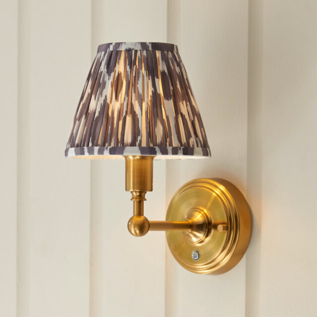 Burley Rechargeable LED Rechargeable and Ikat 16cm neutral shade Wall Sconce