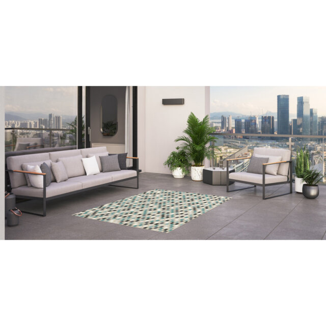 Malia Teal/Black Rug
