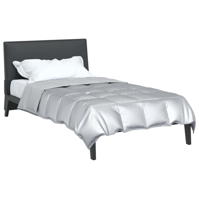 Summer Duvet Silver 220 X 155 Cm Satin And Microfiber