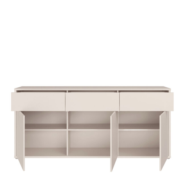 Alice Springs 3 Door 3 Drawer Sideboard with Push-to-Open Drawers in Sand