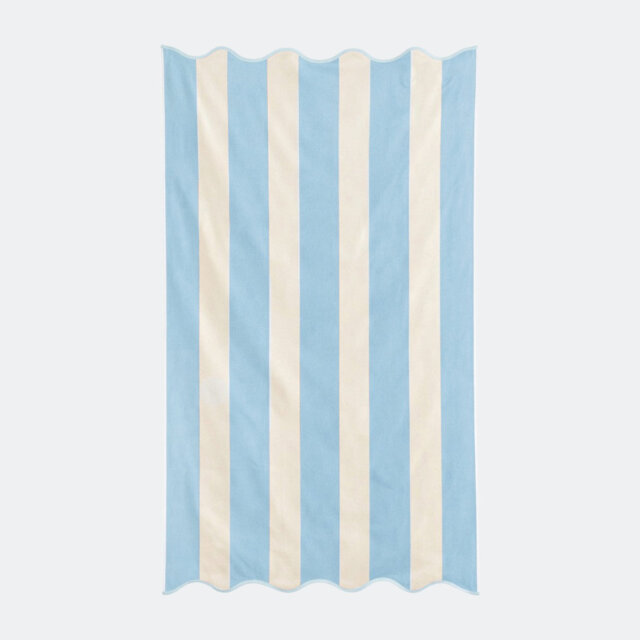 Scalloped Stripe Beach Towel