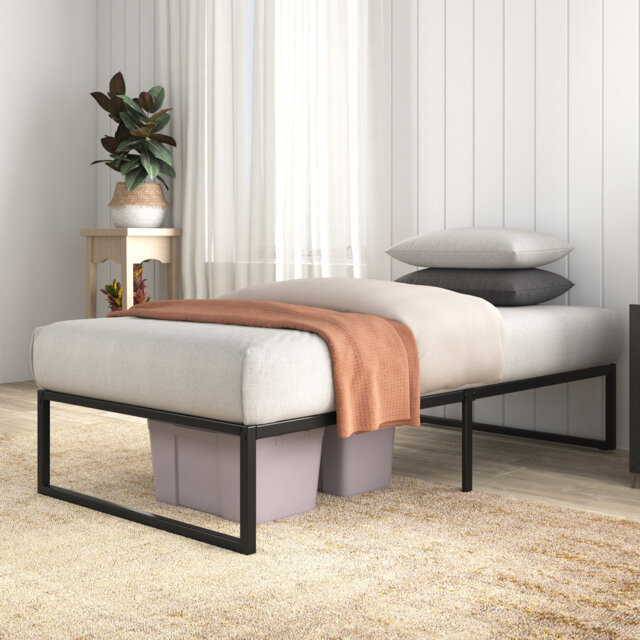 Corbe Modern Metal Bed Frame with Heavy Duty Steel Slat Support