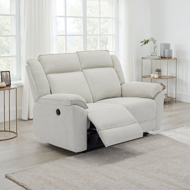 Beola Linen Electric Reclining Sofa