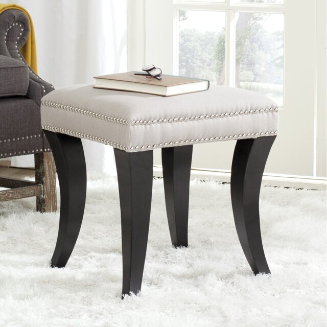 Eustis 44.5cm Wide Square Plaid Standard Ottoman