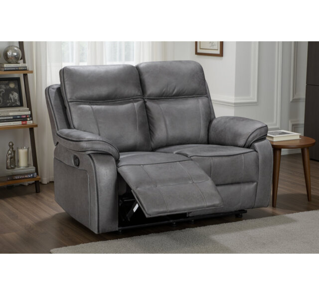 Vegan Leather Reclining Sofa