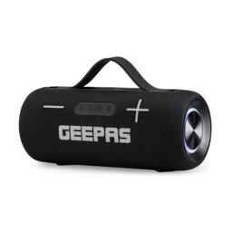 GEEPAS Waterproof Bluetooth Speaker - Portable Wireless Speaker with RGB Lights 10M Range IPX5 Rating 7H Playtime USB/Bluetooth 5.3/FM/TF/AUX/MIC Stra