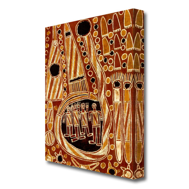 Aboriginal Dawidi Mca Ethnic Canvas Print Wall Art
