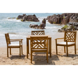 Outdoor Eusden 4 Seater Dining Set with Cushions