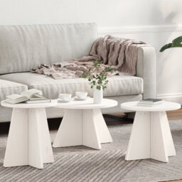 Coffee Table Round Living Room Wooden Rustic Accent Center Low