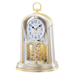 Kimbrell Analogue Plastic / Acrylic Quartz Movement / Crystal Tabletop Clock Gold