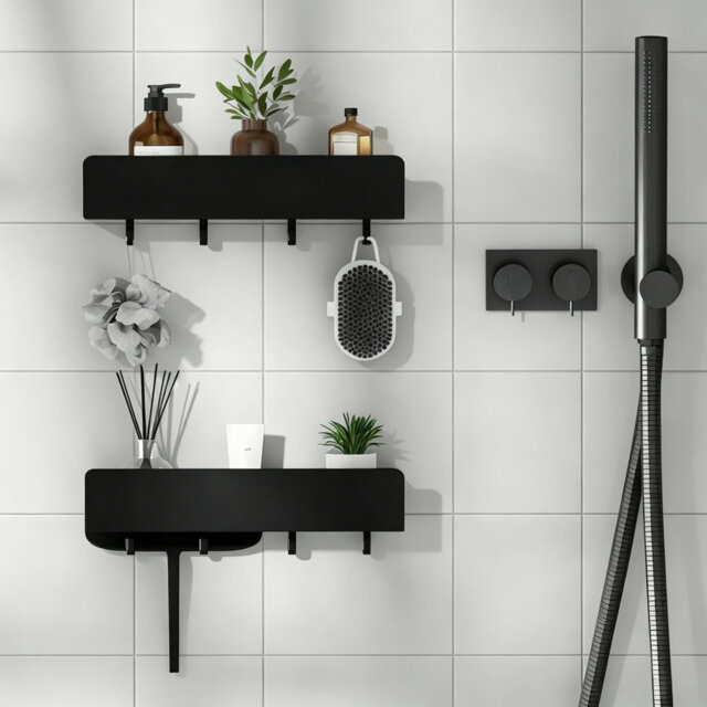 Stainless Steel Wall Bathroom Shelves
