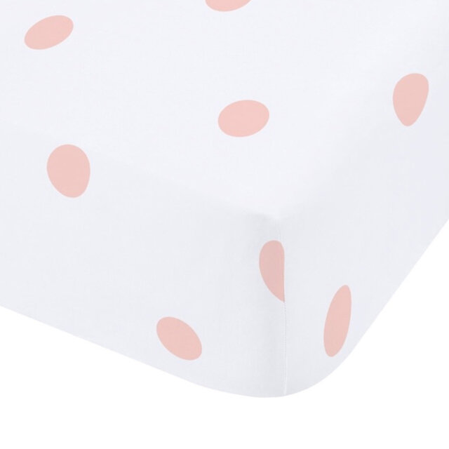 Brushed Polka Dot Cotton Fitted Sheet