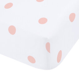 Brushed Polka Dot Cotton Fitted Sheet