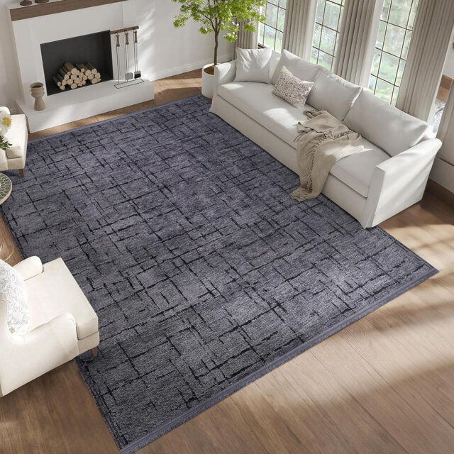 Non Slip Area Rug Low Pile Bedroom Rugs Machine Washable Floor Mat Living Room Carpet - NT0201