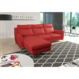 Emmie-Mae Leather Corner Sofabed with Chaise