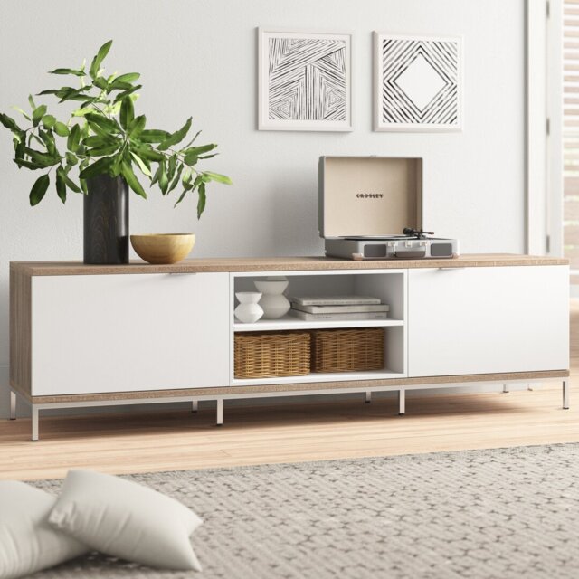 "Aerona Unfinished TV Stand for TVs up to 70"""
