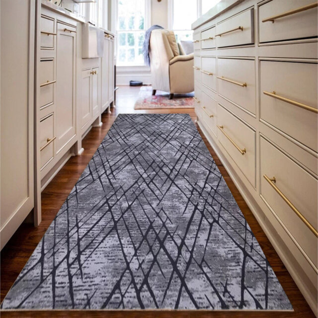 High-Quality Modern Design Bedroom Rugs,Office Carpets, Decorative Runner Rug Home Decor Rugs Grey.