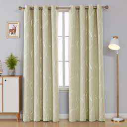 Seligman Wave Foil Printed Room Darkening Thermal Curtains