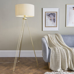 145cm Gold Tripod Floor Lamp