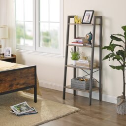 Galilea 137.5cm H x 56cm W Steel Ladder Bookcase