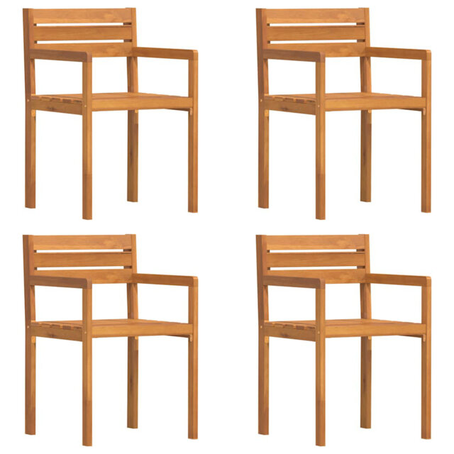 Garden Chairs 4 Pcs 50X53x80 Cm Solid Wood Acacia