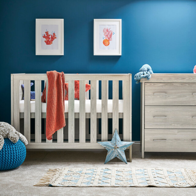 Nika Mini Cot Bed 2 Piece Nursery Furniture Set & Under Drawer