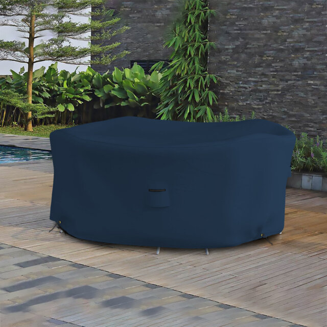 Heavy-Duty Multipurpose Waterproof Outdoor Round Table & Chair Set cover, Patio Dining Table Cover