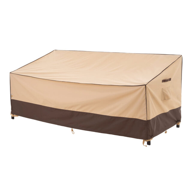 Waterproof UV-Resistant Outdoor Garden Loveseat Cover, Eco-Friendly Fabric, 138x84x61/81cm