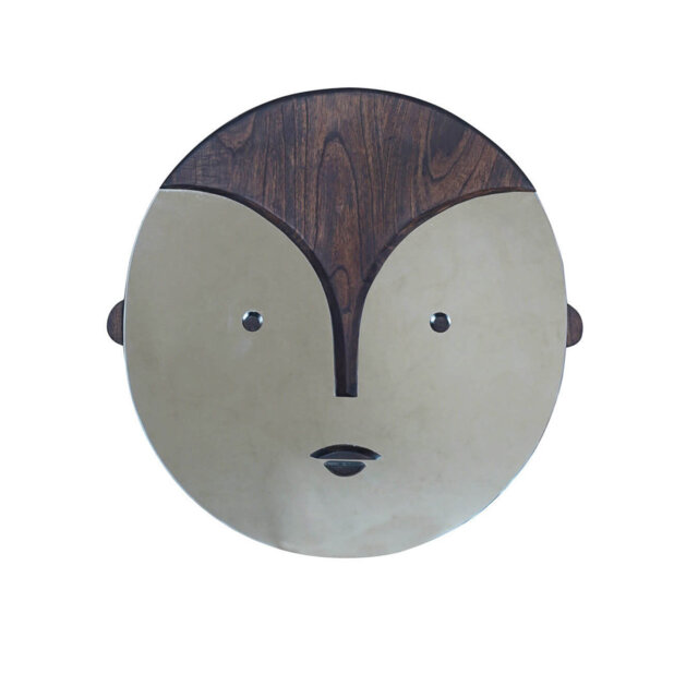 Solid Wood Circle Mirror
