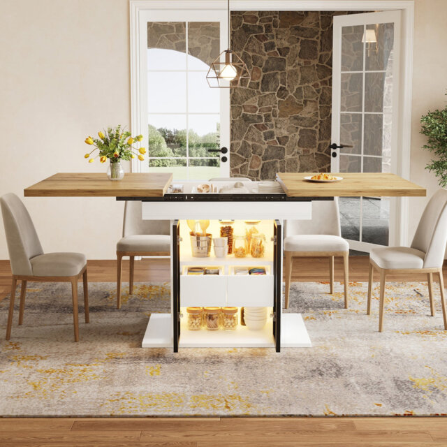 Metal Base Dining Table