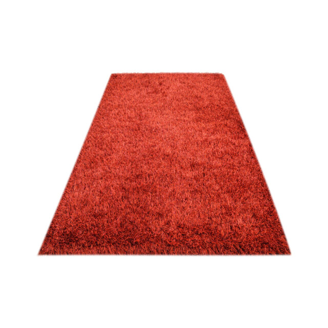 Handmade Shag Wool Red Rug