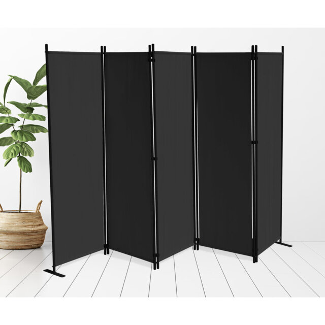 Abrem 268cm W x 167cm H 5 - Panel Folding Room Divider