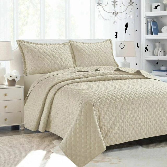 Microfiber Bedspread with Pillow Shams Included